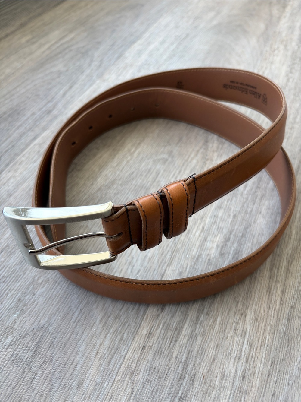 Allen Edmonds Calfskin Tan Belt Size 40